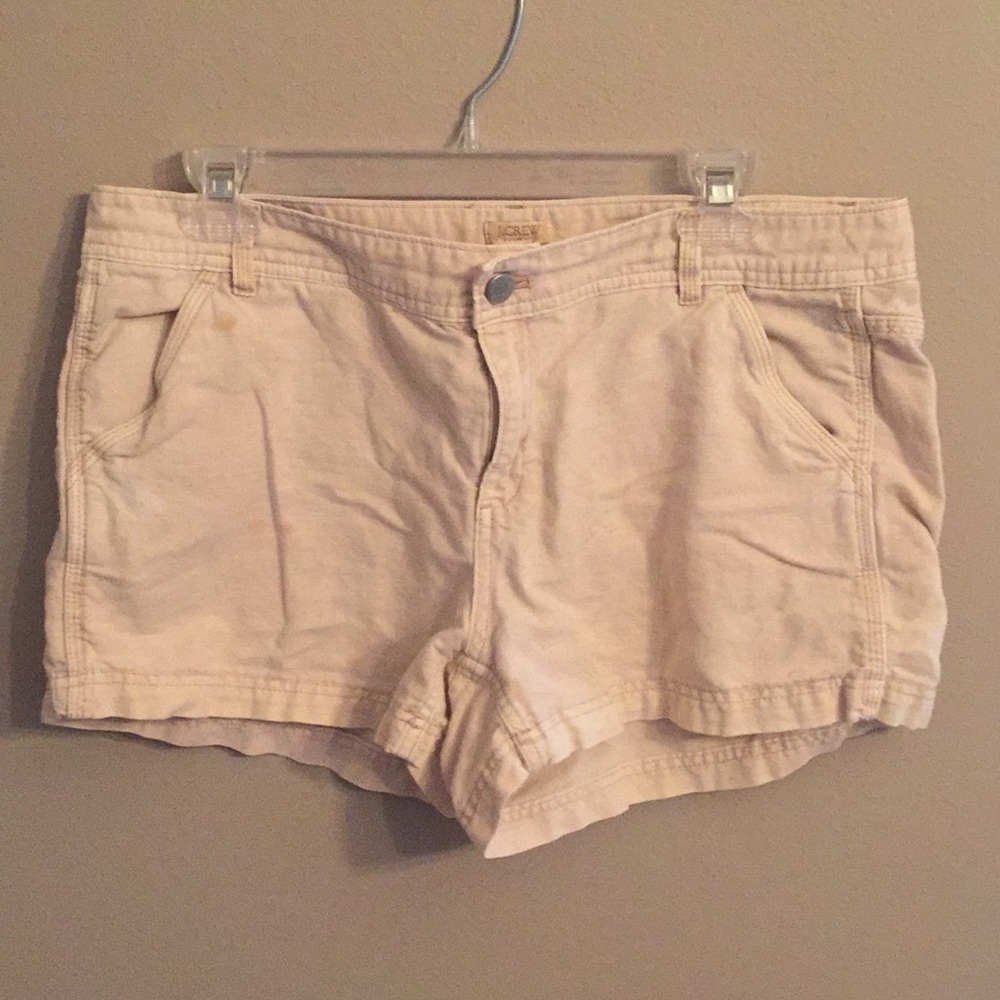 Light colored J. Crew shorts